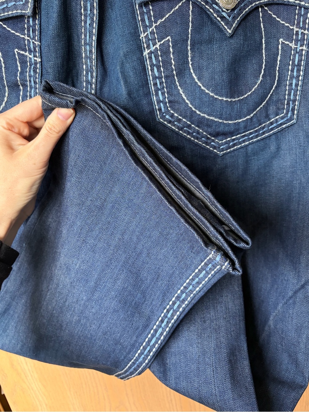True Religion Men's Blue Boot Cut Jeans 38x32 - Picture 7 of 7